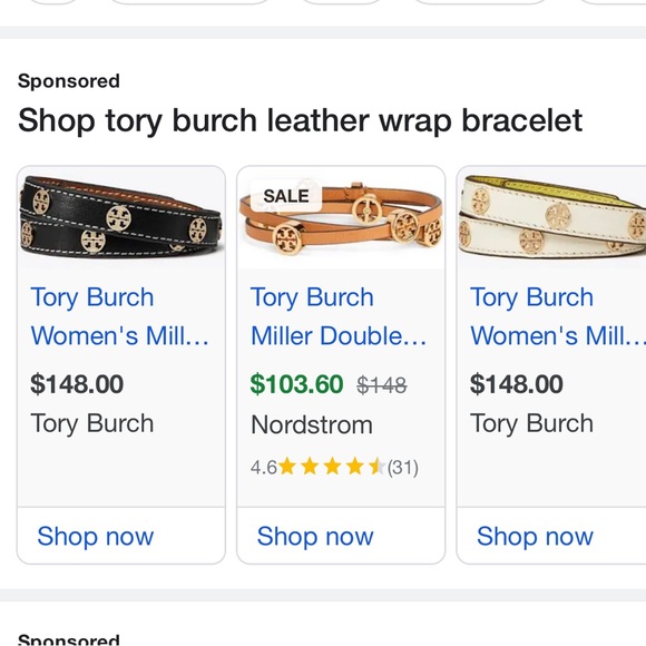 Tory Burch double wrap stud leather bracelet! - Picture 7 of 11